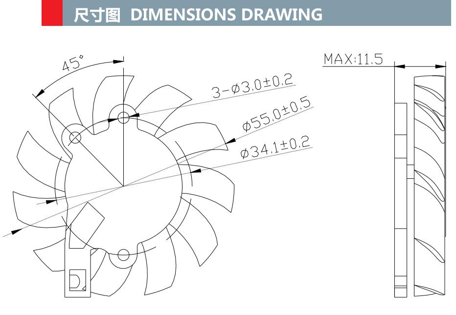 dc 5v 12v 24v 6010mm frameless axial cooling fan(图1)